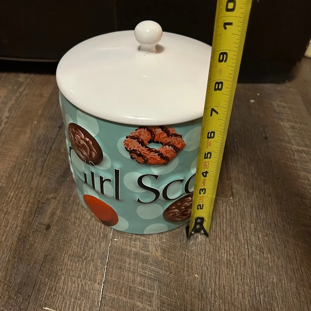 Rare Collectible Girl Scout Cookie Jar - 2006 Ceramic Blue‎ Large 4 Quarts
